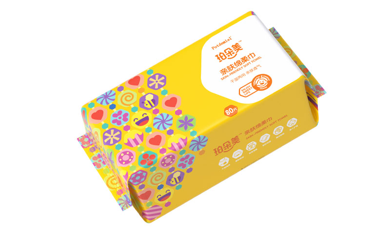 Potdemiel skin-friendly face towel 80 Count